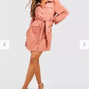 Boohoo Dusty Pink Utility Jacket
